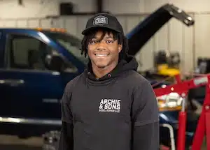 Archie & Sons Diesel Repair: A photo of Christian Crudup.